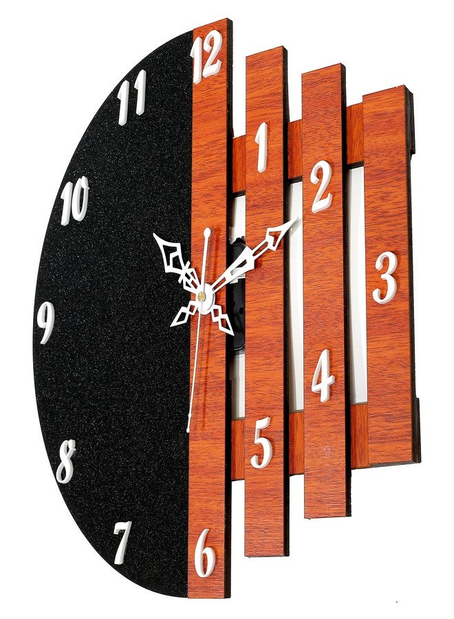 Unique Craft 3D Wooden Wall Clock Antique Design for Living Room, Bedroom Wall, Home and Office - Brown - MD_UNQ-022 - Image 2